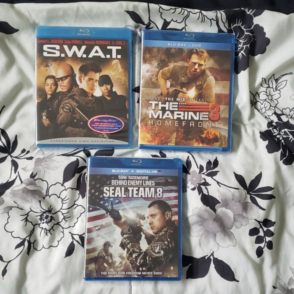 3 new sealed blu ray movies
